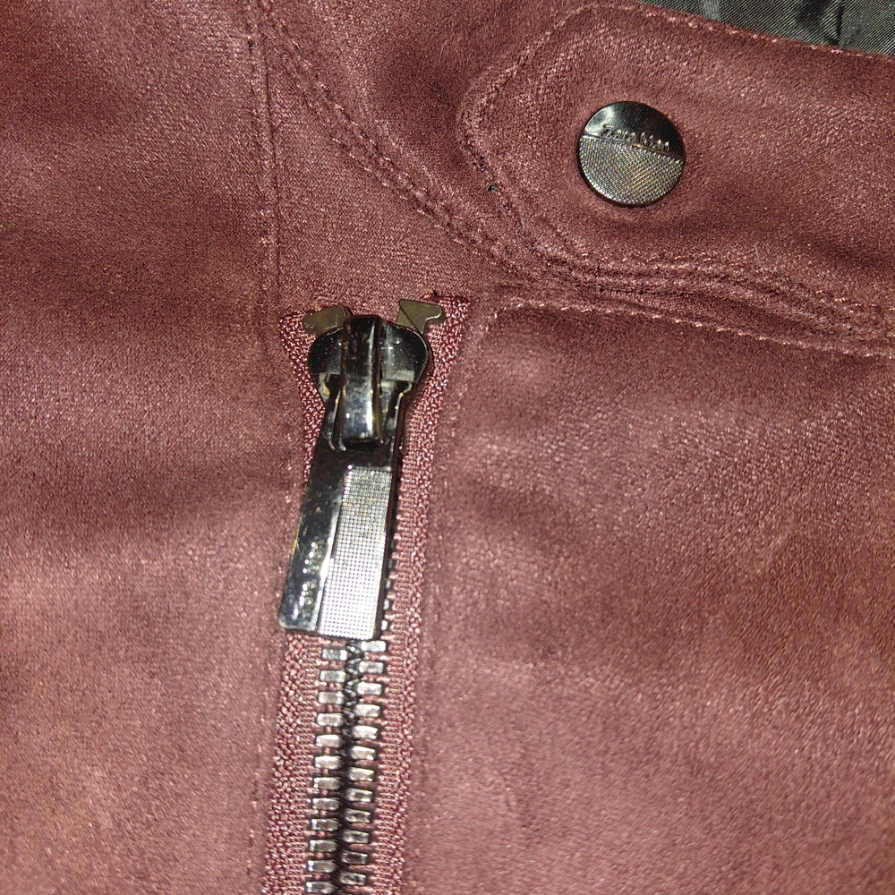 Zara Man Rich Wine Red Bomber Jacket Sz XL - Picture 6 of 13